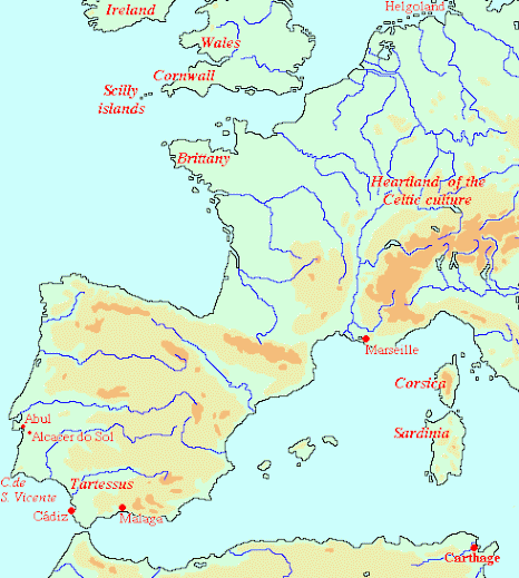 Map of Himilco's Voyage