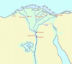 Map of Lower Egypt (fifth-fourth centuries BCE)