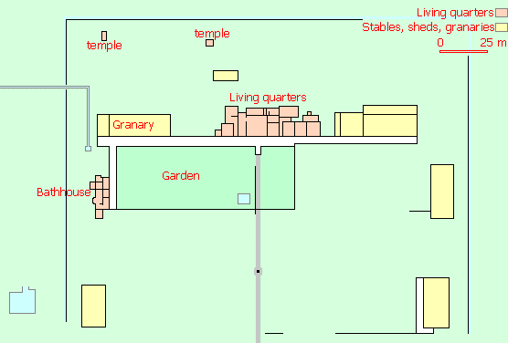 Voerendaal, Map of the Roman villa