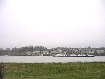 Nijmegen, Valkhof seen across the Waal