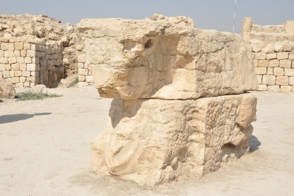 Bishapur, So-called Temple of Anahita, bull's head