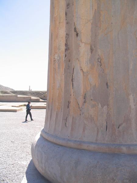 Persepolis, Apadana, Column, Traces of fire