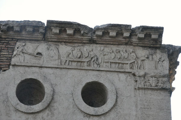 Rome, Tomb of Eurysaces from the north, relief