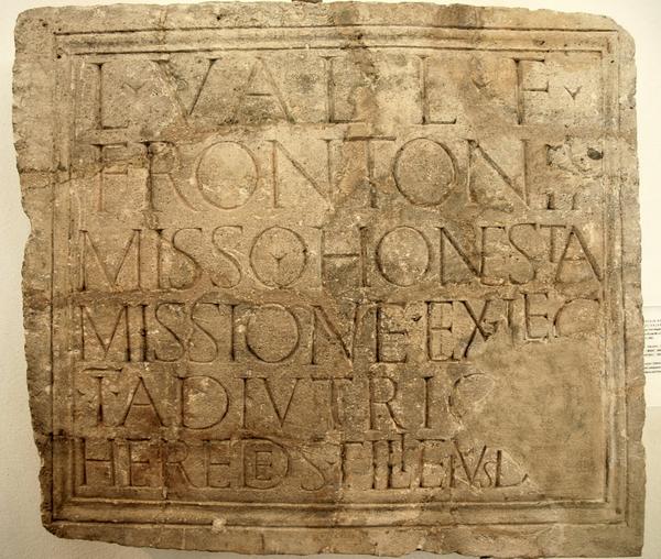 Mainz, Tombstone of L. Valerius Fronto of I Adiutrix