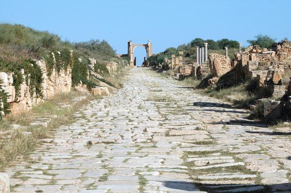 Lepcis Magna, Decumanus and Arch of Antoninus Pius