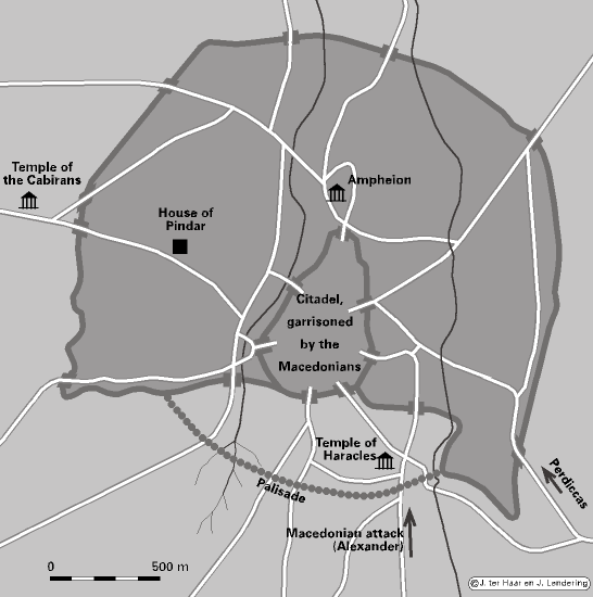 Map of the siege of Thebes