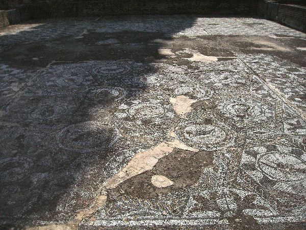 Augusta Emerita, House of the Amphitheater, Fish mosaic