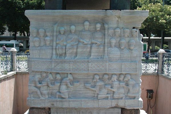 Constantinople, Hippodrome, First Obelisk, northwest part of the pedestal, upper relief