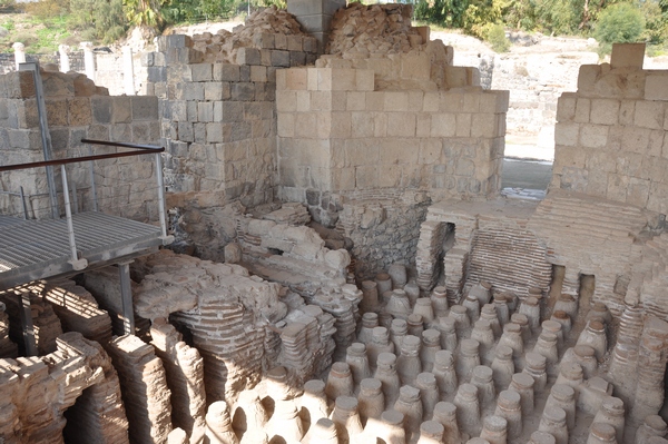 Beth Shean, Roman baths with hypocaust