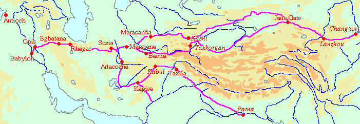 Map of the Silk Road