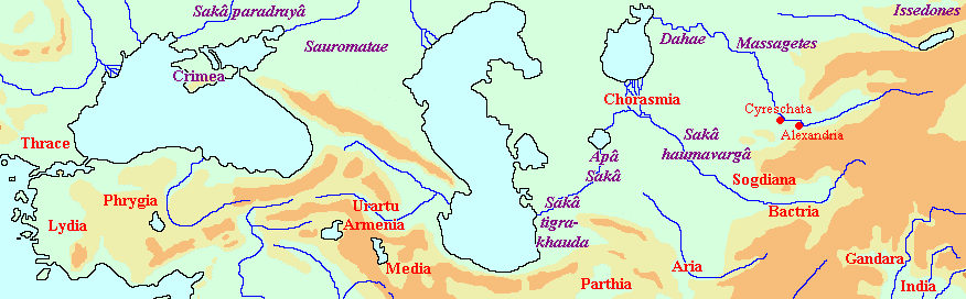 Map of the world of the Scythians