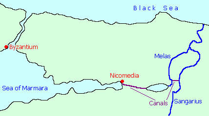 Map of Pliny's Canal