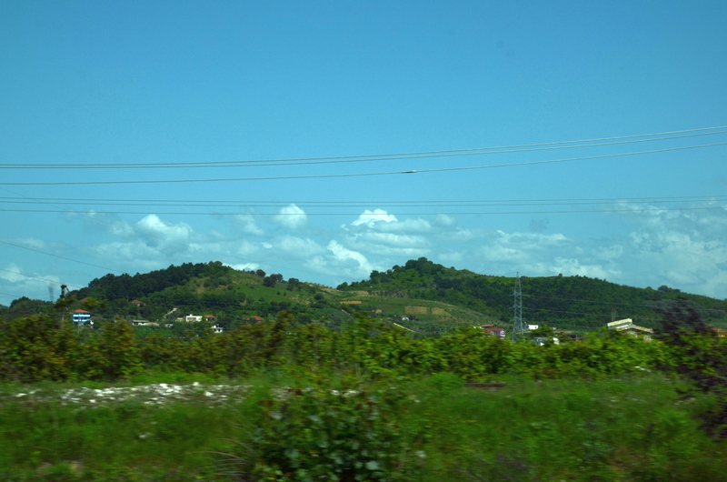 Dyrrhachium battlefield, view from Pompey's to Caesar's positions