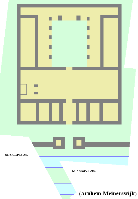 Meinerswijk, Map of the excavated part of Arnhem-Meinerswijk